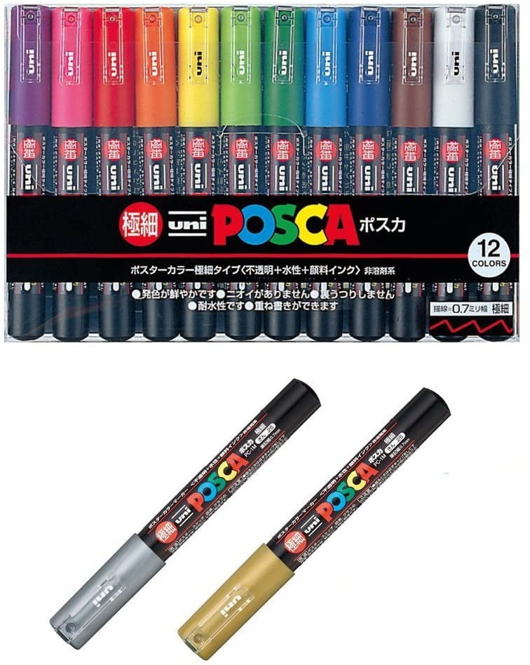 Uniposca Paint Marker Pen SPECIAL SET (aset) , Mitsubishi Pencil Uni