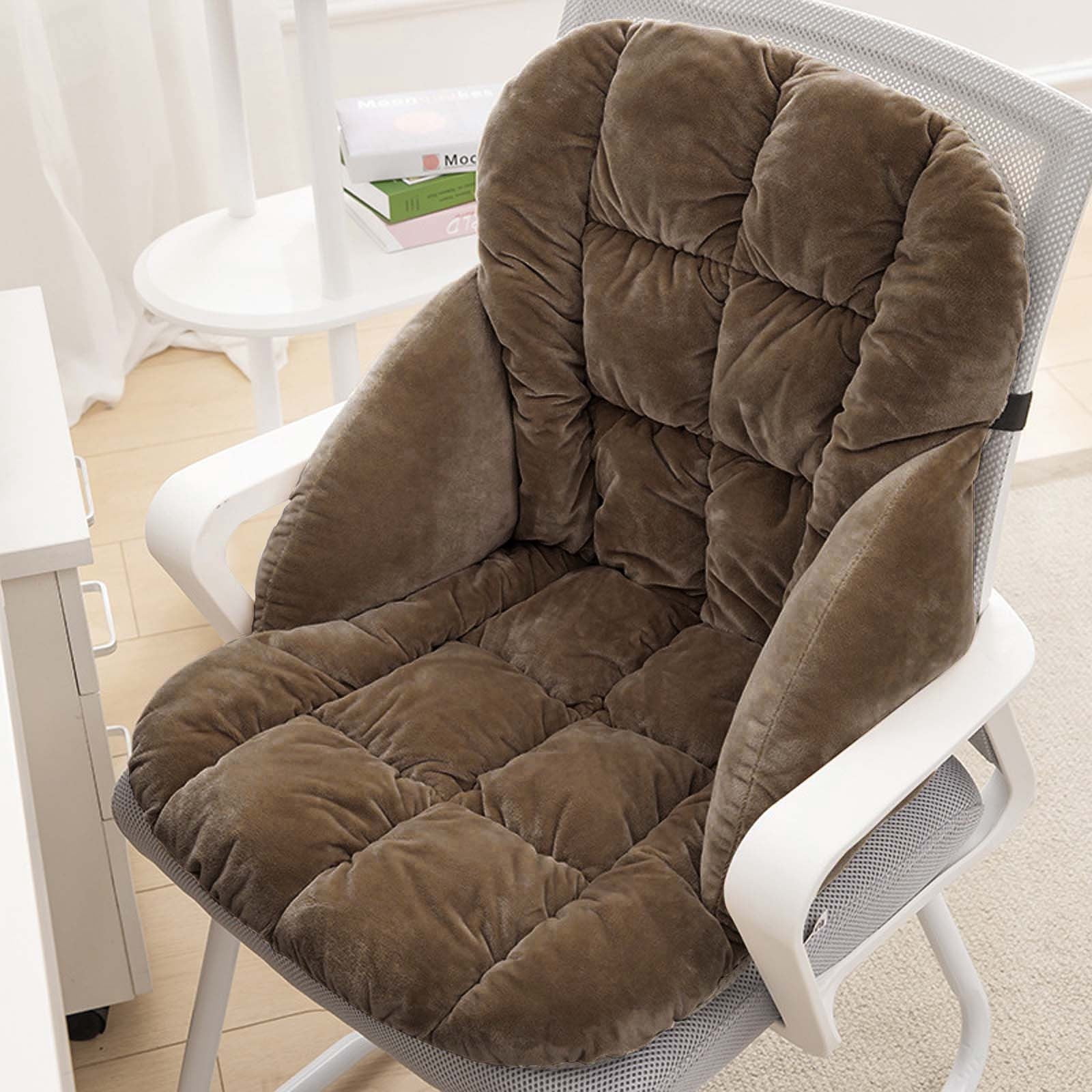 Kbndieu Heated Seat Cushion for Office Chair, Portable Heating Chair Pad, Soft Thick Chair Warmer for Back, Waist, Hips, Thighs Home Office Use