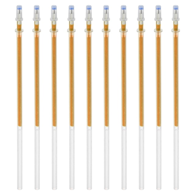 Uxcell Recargas de bolígrafos de gel de 1 mm, paquete de 48, tinta metálica brillante de punta gruesa para libros para colorear para adultos, tono dorado