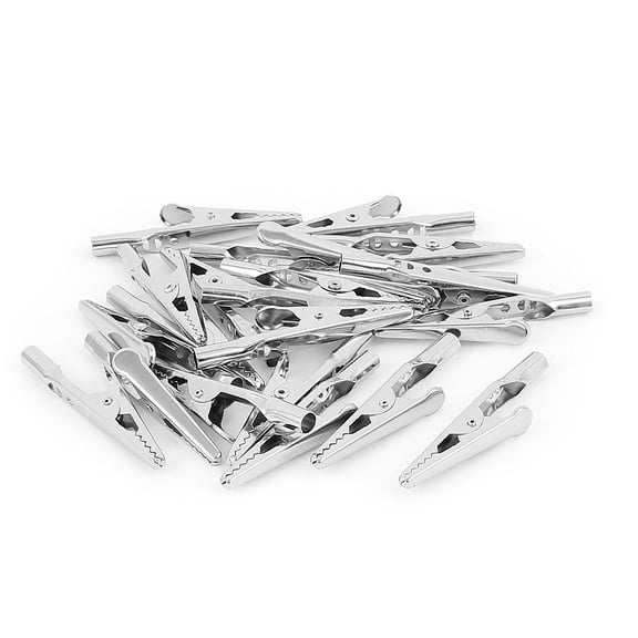 50mm Length Metal Insulated Test Alligator Electrical Clip Clamp Connector 21Pcs