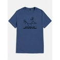 thumbnail image 3 of Whichone Line People Pushing People Pattern Printing Men's Casual And Light Cotton T-Shirt - Stay Stylish And Cozy Tee S-2XL, 3 of 8