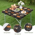 thumbnail image 4 of Patterned Pumpkins Halloween Pattern Square Fitted Tablecloth with Elastic Edge,Square Table Cover,Washable Elastic Table Cover for Home Kitchen Party Decor 36"x36", 4 of 6