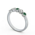 thumbnail image 2 of 0.50 Ct Sparkle Round Cut Real Emerald Gemstone Diamond Eternity Band for Wedding 14K White Gold Size 11, 2 of 7