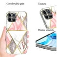 thumbnail image 3 of CoverON Apple iPhone 12 Pro Max Case (6.7"), Slim Lightweight Scratch Resistant Glossy Cover bumper Grip, Marble, 3 of 9