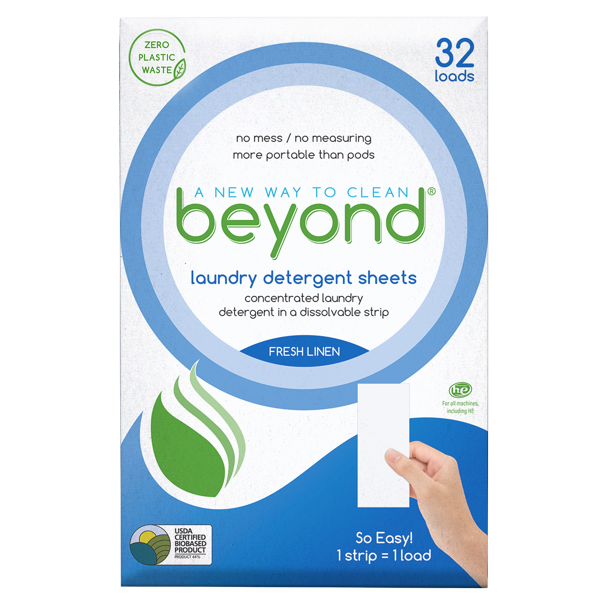 Beyond Concentrated Laundry Detergent Sheets / Strips. Zero Plastic