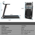 thumbnail image 4 of Costway  Folding Electric Treadmill Compact Walking Running Machine w/APP Control Speaker Silver, 4 of 10