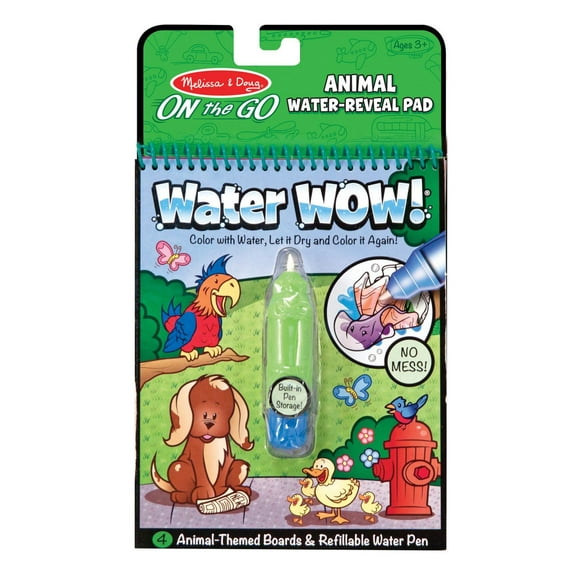 Melissa & Doug On the Go Water Wow! Reusable Water-Reveal Activity Pad - Animals