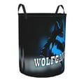 thumbnail image 2 of ZICANCN Wolf Logo Laundry Basket Organizer - Dirty Clothes Hamper for Bathroom Kids Girls Boys Laundry Hamper Small, 2 of 8