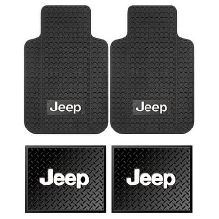Jeep Logo Car Truck Suv Front Amp Rear Seat Rubber Floor Mats