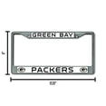 thumbnail image 3 of Marco de placa de matrícula estándar de cromo Rico Industries NFL Green Bay Packers 6 x 12.25', 3 of 3