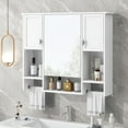 thumbnail image 3 of 35'' x 28'' Modern Wall Mounted Bathroom Storage Cabinet, Bathroom Wall Cabinet with Mirror, Medicine Cabinet with Towels Bar, 3 of 15