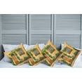 thumbnail image 2 of Ambesonne Garden Throw Pillow Cover 4 Pack, Plants and House Door, 16", Pale Orange Fern Green, 2 of 5