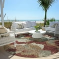 thumbnail image 6 of Addison Rugs Chantille Indoor/Outdoor Transitional Abstract Paprika Washable Round Rug, 8' x 8', 6 of 6