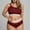 Red, variant on Swimsuits for Women Summer Bathing Suits Two Piece Split Modest Solid Juniors Bikini Sets Racertback