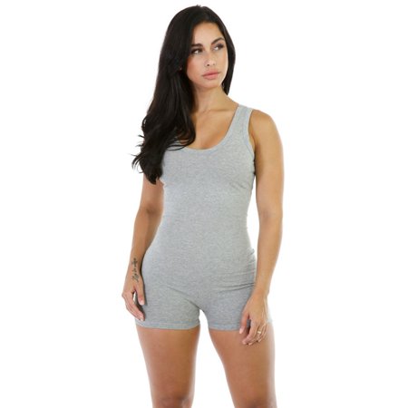 Fysho Sexy Sleeveless Tank Tops Short Romper Sports Jumpsuit Bodysuit One Piece Short Catsuit