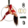 thumbnail image 2 of Complete Lyra/Aerial Hoop/Aerial Rings Set,Include lyra,carabiners, Swivel, and spanset (37"(95), Tabless), 2 of 4