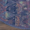 thumbnail image 4 of Nourison Global Vintage Boho Navy/Multicolor 6' x ROUND Area Rug, (6' Round), 4 of 8