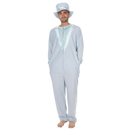 Dumb and Dumber Light Blue Tuxedo One Piece Pajama with Top Hat