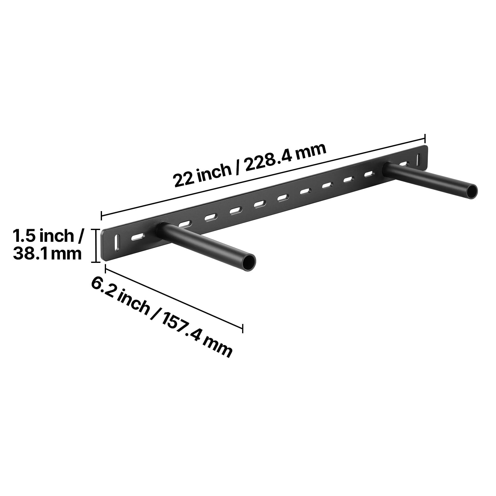 VEVOR Floating Shelf Brackets 2 Pcs, 150 lbs/68 kg Weight Capacity, 22x6.2x1.5 inch / 558.4x157.4x38.1 mm, Heavy Duty Hidden Shelf Brackets Support, Wall Mounting Invisible Floating Shelves Bracket