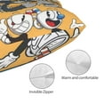 thumbnail image 5 of Cuphead Mugman Brothers Pillowcase Cushion Pillow Covers With Hidden Zipper Pillow Case Decor For Bed Dorm Sofa Couch Car 20"x30", 5 of 8