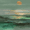 Abstract Sunset Landscape, variant on Qisvanset Geometric Hexagon Art Canvas Wall Art 15.75x11.81 Inches