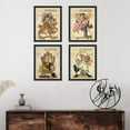 thumbnail image 3 of PixonSign Set of 4 1920s Vintage Canvas Posters, Framed Wall Art Leyendecker Art Deco Still Life Portraits Classic Historic American Prints, Ancient Civilization Wall Décor - 11"x14" Black, 3 of 5