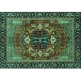 thumbnail image 1 of Ahgly Company Machine Washable Indoor Rectangle Abstract Turquoise Blue Modern Area Rugs, 7' x 10', 1 of 4