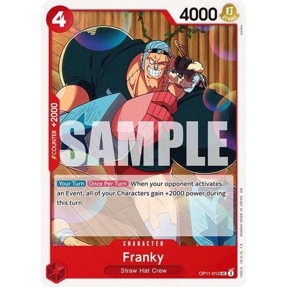 One Piece A Fist of Divine Speed Uncommon Franky OP11-012