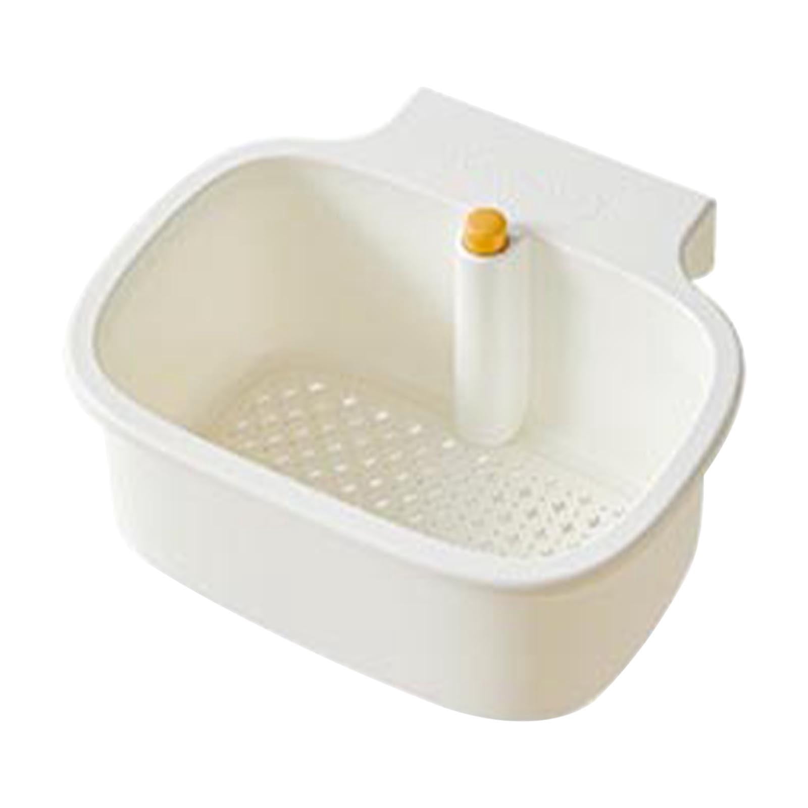 Colador Para Fregadero Con Base Desmontable - Cesta Colgante Para Residuos, Color Amarillo