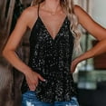 thumbnail image 6 of Sequin V Neck Tank Top for Women Elegant Sparkling Evening Attire and Party Wear, 6 of 7