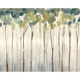 thumbnail image 2 of Goldberger, Jennifer 32x26 Gold Ornate Wood Framed with Double Matting Museum Art Print Titled - Viridian Treeline II, 2 of 4