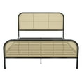 thumbnail image 4 of Mr. Kate Roxanne Metal Platform Bed Frame with Cane Headboard, Queen, Black, 4 of 22