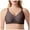 Coffee, variant on Women's Double Lined Bralettes - Scoop Neck Adjustable Straps Unlined Cami Wireless T-Shirt Everyday Bra Push Up Bra Inserts Womens Bras Front Closure