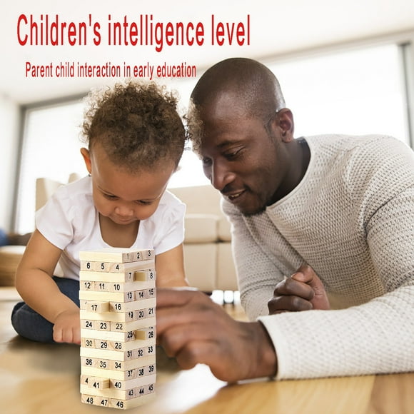 Pisexur Baby Toys Solid Wood Tower Stacking Toys Stacked Children's Interactive Board Game Toys Baby Dolls,Car Toys for 3-5 Years Boys Girls