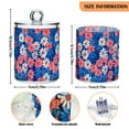 thumbnail image 5 of Yayeee 2 Pack Qtip Holder Bathroom Cotton Swab Canister with Lid Clear Dispenser Set, Pink Flowers Pattern, 5 of 6