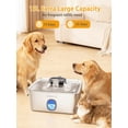 thumbnail image 2 of Fuente de agua para perros SIBAYS de acero inoxidable de 15 litros con luz LED, 2 of 8