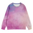thumbnail image 7 of Mercatoo Teen Girls Tie Dye Crew Neck Sweatshirts Cute Cotton Pullover Sweatshirts Kids Long Sleeve Gradient Color Sweater, 7 of 7