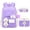 Purple, variant on AoDai Belted girl's schoolbag set - Large capacity student backpack with pen holder and handbag for storage