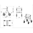 HealthLine Runner Lightweight Aluminum 4Wheel Rollator Walker (16lb