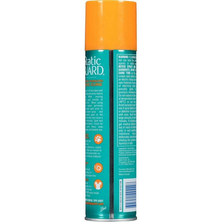 Static Guard Spray Fresh Scent Ingredients and Reviews
