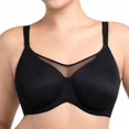 thumbnail image 5 of Jelly Bras for Women Push Up Bra Wireless Support Bras Padded Bras Comfortable Bra Padded Bra Soft Bras T Shirt Bra Supportive Bras Mesh V‑Neck Sheer Mesh Top Bra Adjustable Thin Straps Black, 5 of 9