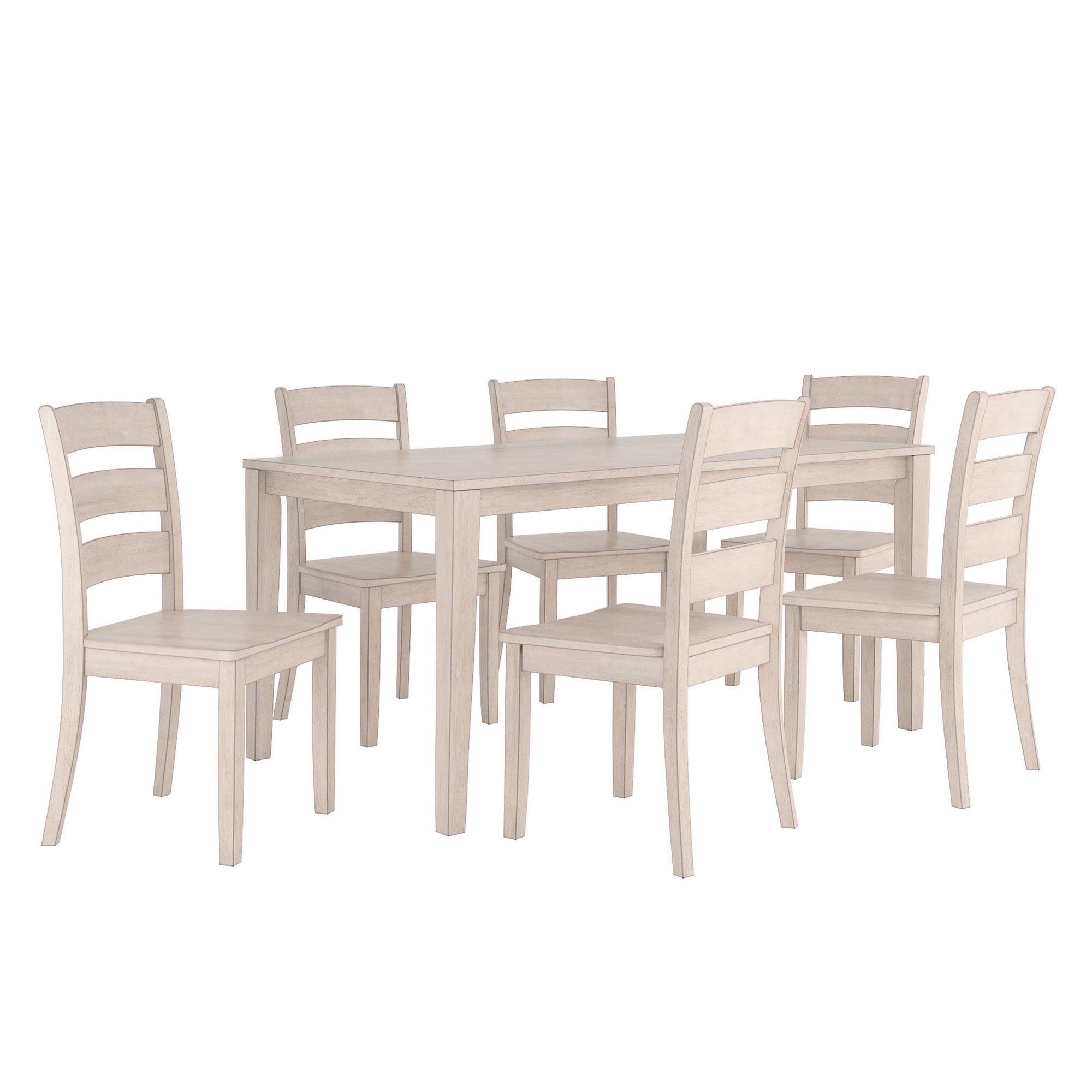 Lexington 60-inch Rectangular Dining Set with Ladder Back Chairs, Multiple Finishes