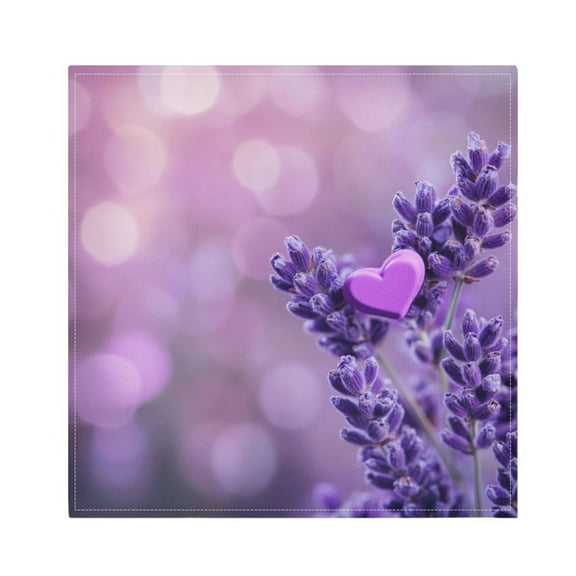 Napkin Satin Napkin 20*20Inchx1 Kitchen Towel Dinner Plate Towel Decorative Towel Napkin Tea Towel Suitable For Kitchen Table Purple Background Beautiful Love