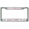 thumbnail image 1 of I'm A Princess Deal With It! Chrome License Plate Frame, 1 of 1