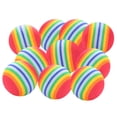 thumbnail image 2 of lionlar 10Pcs Colorful Rainbow Cat Toy Balls Sponge Ball Interactive Playing 3.5cm for, 2 of 5