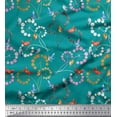 thumbnail image 1 of Soimoi Cotton Poplin Fabric Floral,Woodpecker & American Robin Bird Print Fabric by the Yard 42 Inch Wide, 1 of 1