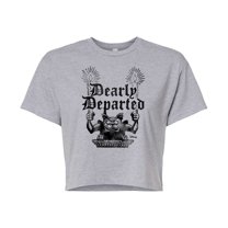 Disney - Haunted Mansion Parks Attraction - Dearly Departed - Juniors Cropped Cotton Blend T-Shirt