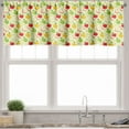 thumbnail image 3 of Ambesonne Fruits Valance & Curtain, Retro Country Kitchen, 55"x45", Green Red Yellow, 3 of 6