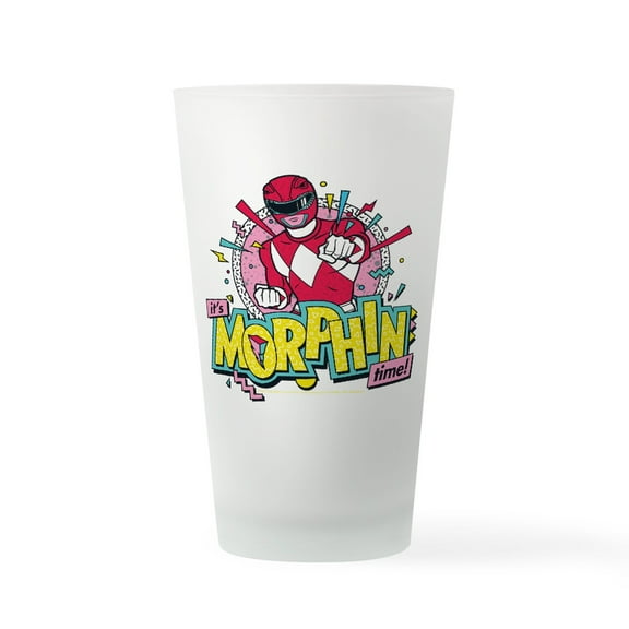 CafePress - Power Rangers Morphin Time - Pint Glass, Drinking Glass, 16 oz. CafePress