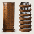 thumbnail image 6 of Hives and Honey Antoinette Freestanding Jewelry Armoire - Walnut, 6 of 8